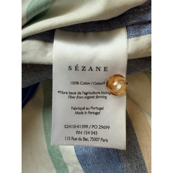 Sézane x Momoni Striped Shirt 36 French Girl Cotton - Picture 5 of 8